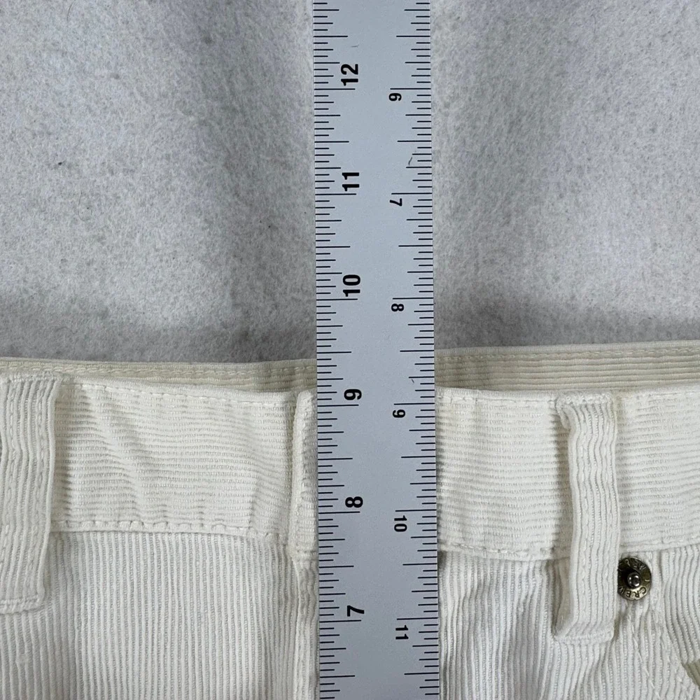 J.Crew Womens Cream Corduroy Slim Fit Pants Size 31 Off White Cotton‎ Blend